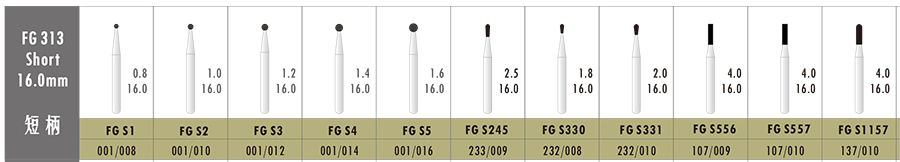  - Tungsten Carbide Bur 313 FG SS